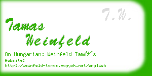 tamas weinfeld business card